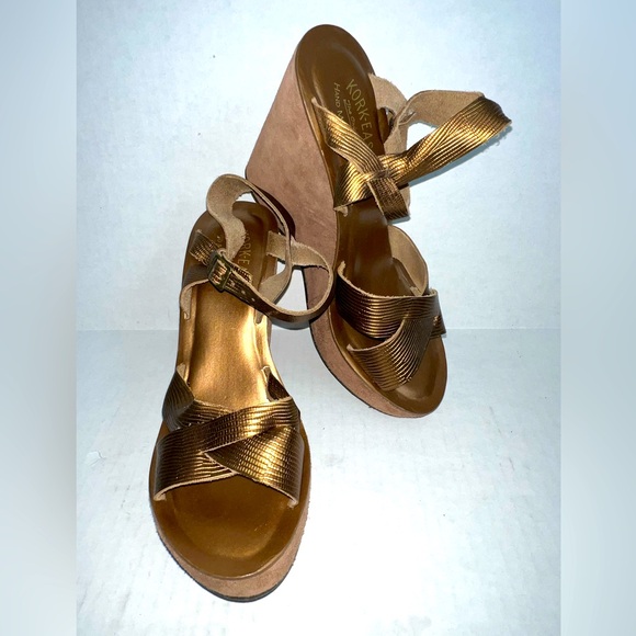 Kork-Ease Shoes - KORK-EASE Tamara Metallic Bronze Wedge Sandal COMFORTABLE!